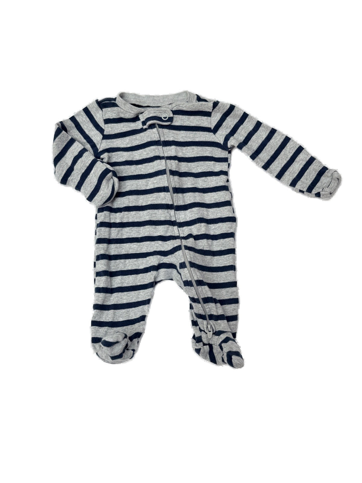 Carter's Gray Navy Stripe Sleeper Newborn