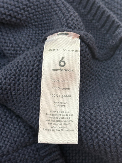 Carter's Navy Dino Hoodie Cardigan 6M