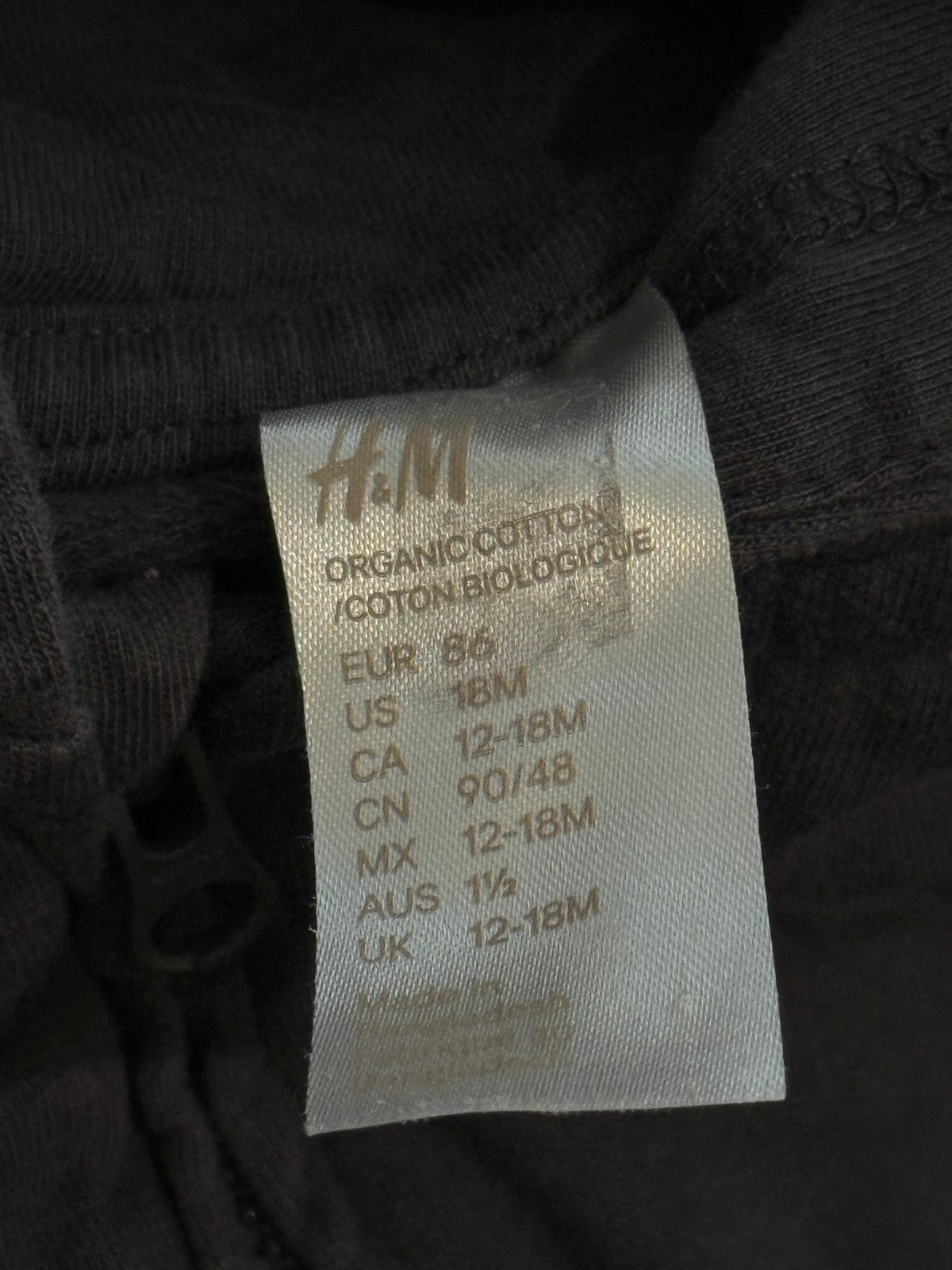 H&M Gray Zip Hoodie Jogger Set 18M