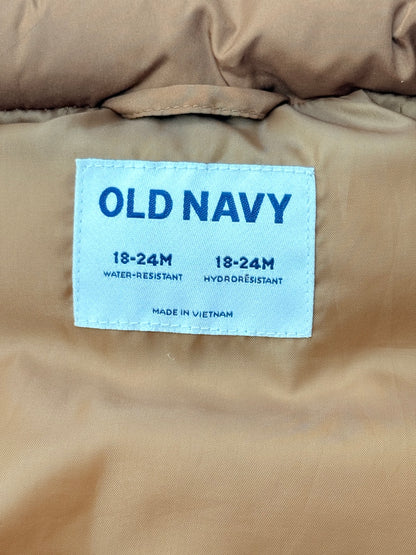 Old Navy Brown Puffer Vest 18-24M