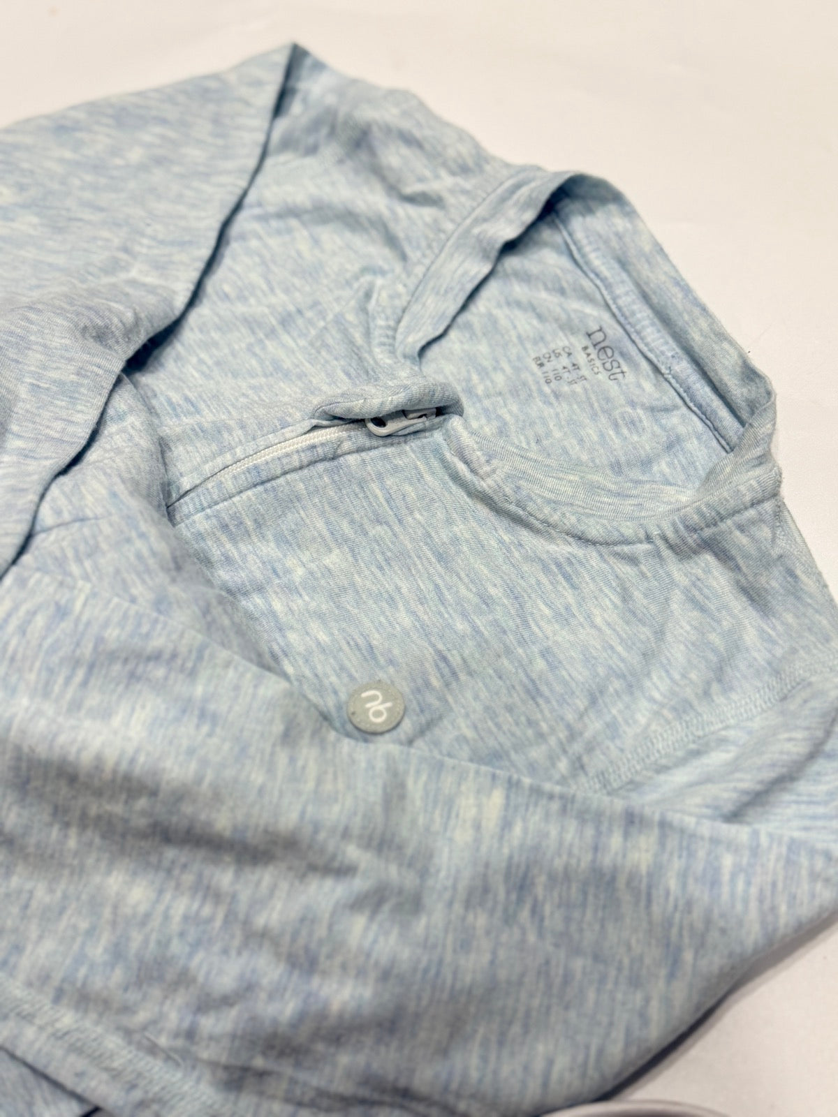 Nest Designs Blue Bamboo Zip Romper 4t