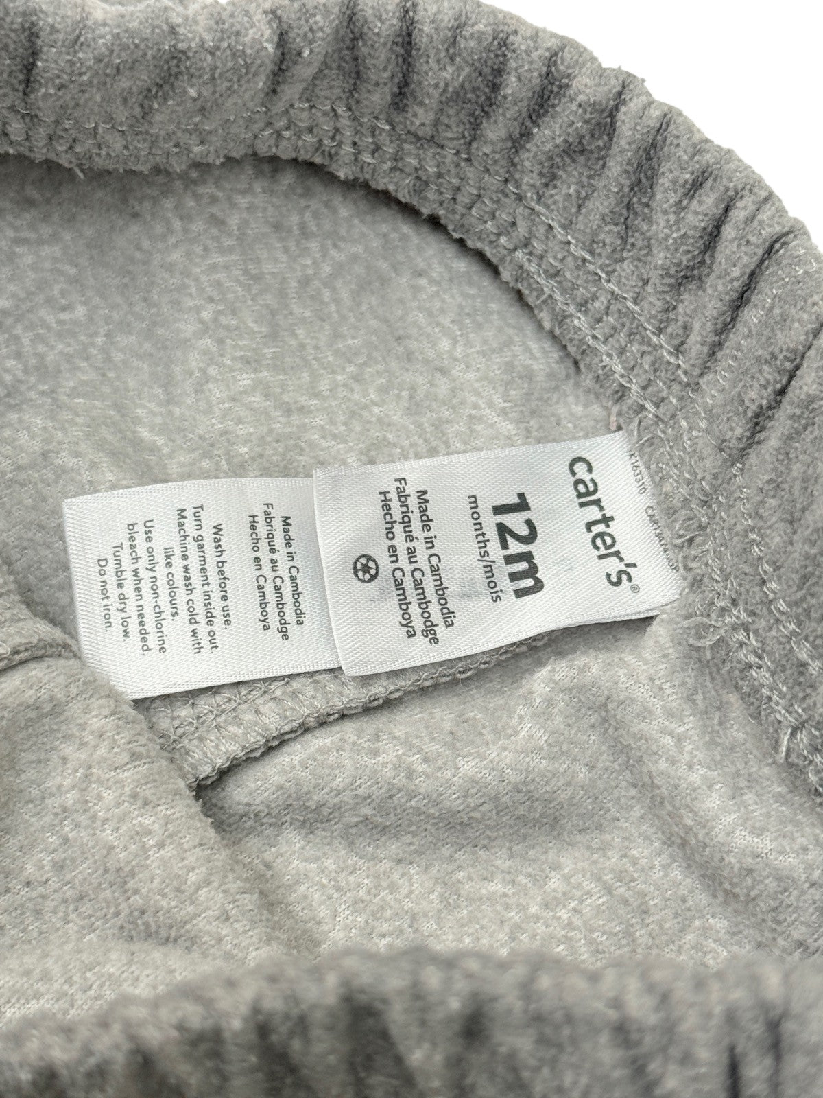 Carter's Gray Fleece Sweatshirt 12m