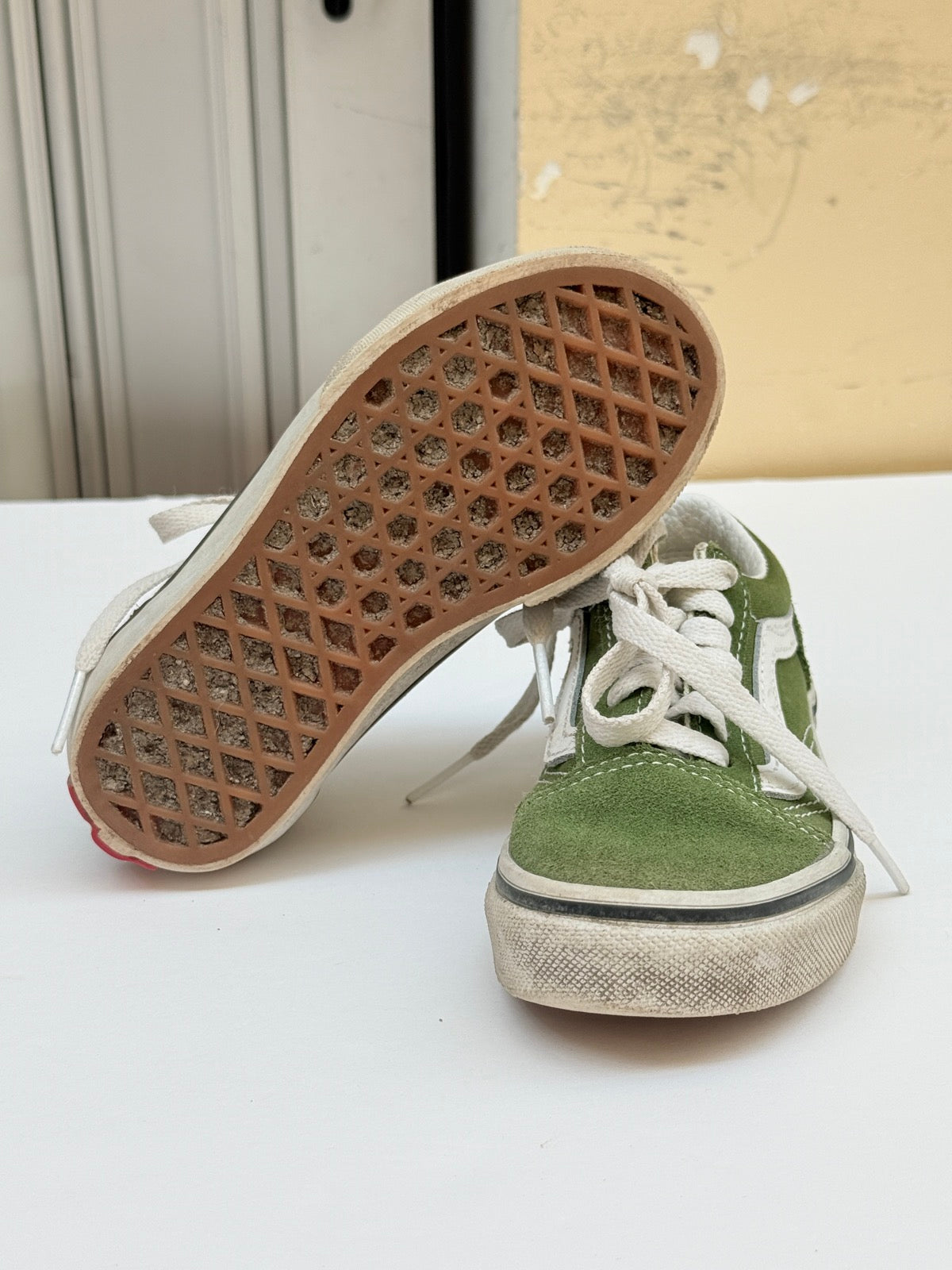 Vans Old Skool Green Sneakers Kids Size 10.5