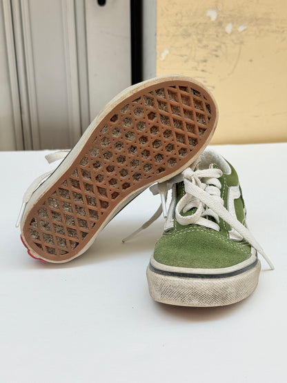 Vans Old Skool Green Sneakers Kids Size 10.5