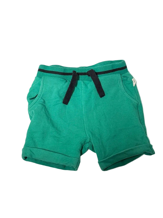 Miles Baby Green Fleece Shorts, Size 12M