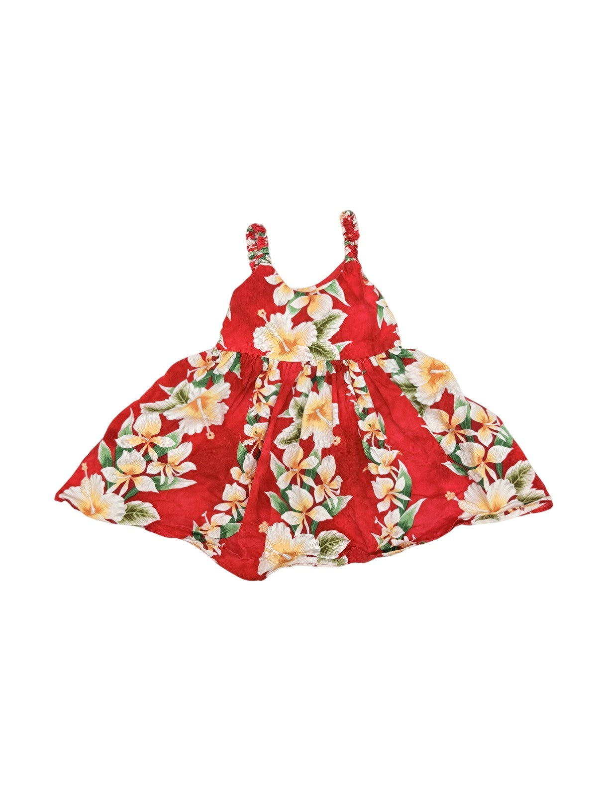 Royal Hawaiian Creations Red Floral Sundress Girls 6-12m