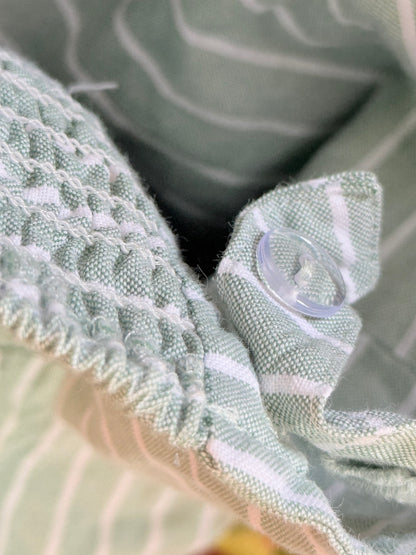 Deux par Deux Mint Striped Jumpsuit Size 8