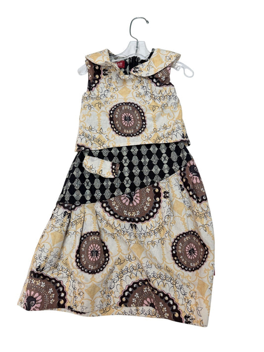 Redish Kids Patchwork Print Linen Dress Size 4