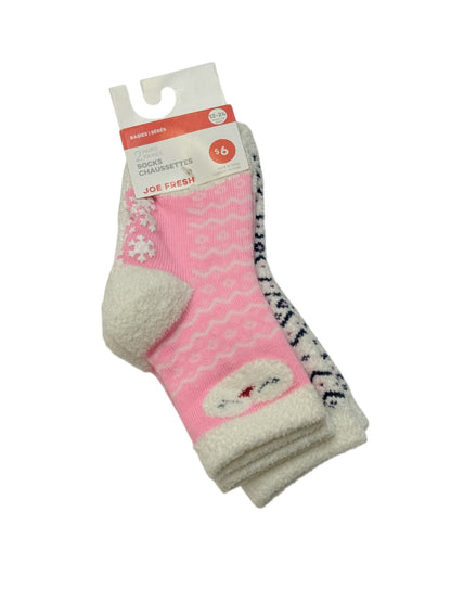 NWT - Joe Fresh Fuzzy Socks 2-Pack 12-24M