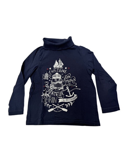Sergent Major Nautical Turtleneck Top Size 7Y
