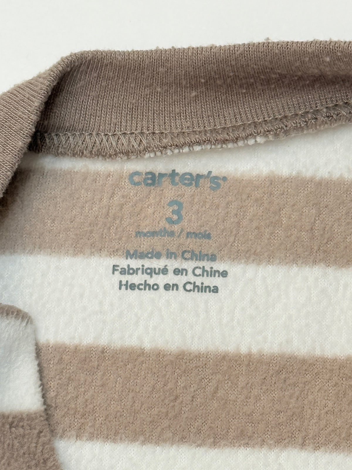 Carter's Fox Striped Fleece Sleeper 3M