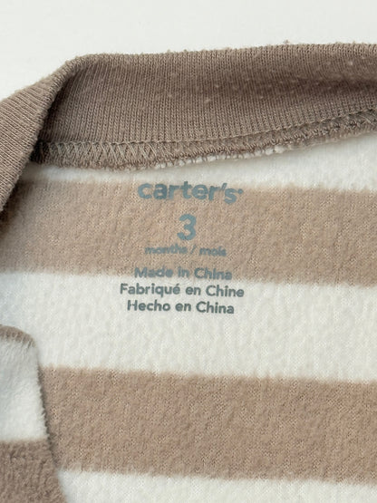 Carter's Fox Striped Fleece Sleeper 3M