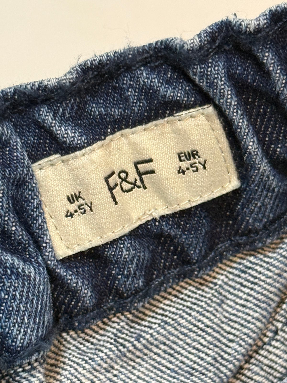 F&F Barrel Heart Embroidered Jeans 4-5Y