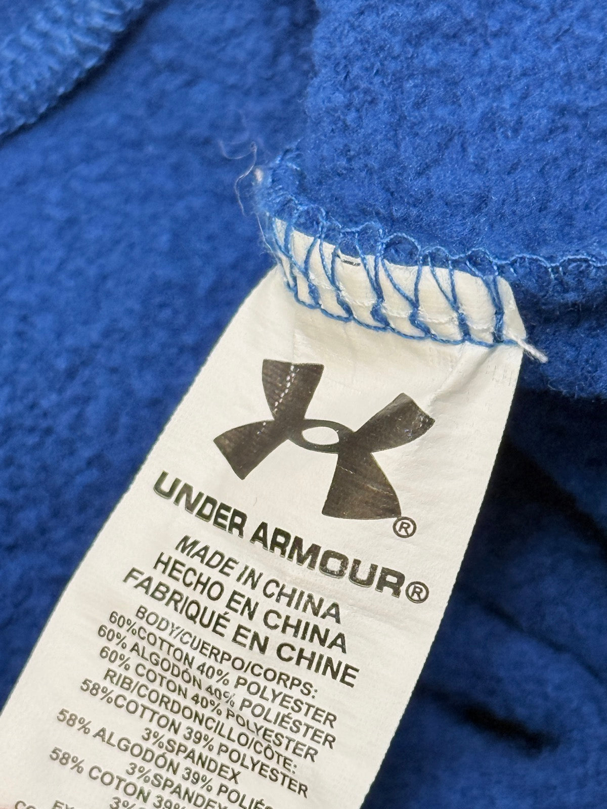 Under Armour Blue Camo Hoodie YSM - 6/7Y