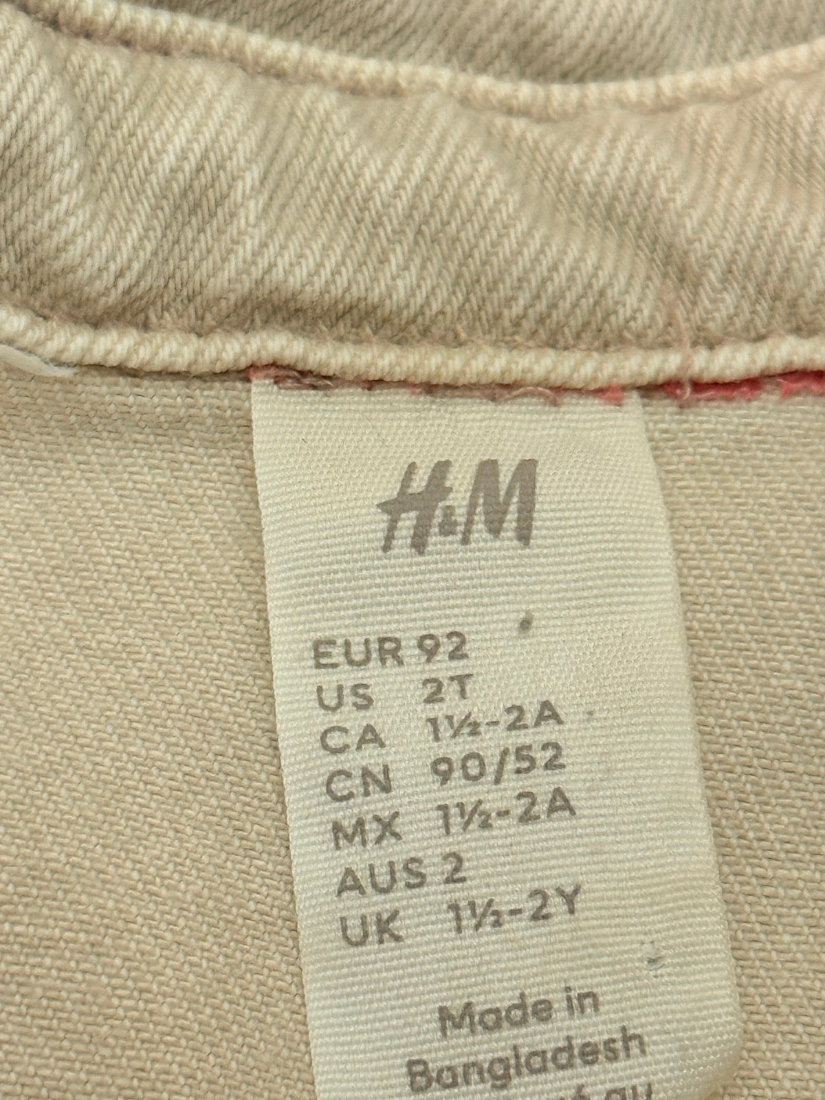 H&M Beige Denim Shirt 2T