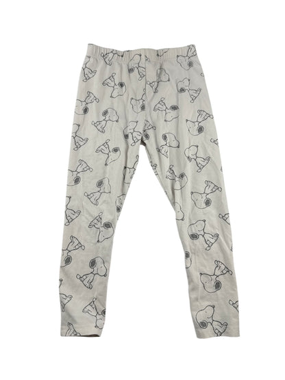 Peanuts Snoopy Print White Leggings Size 5