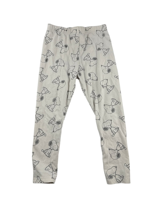 Peanuts Snoopy Print White Leggings Size 5