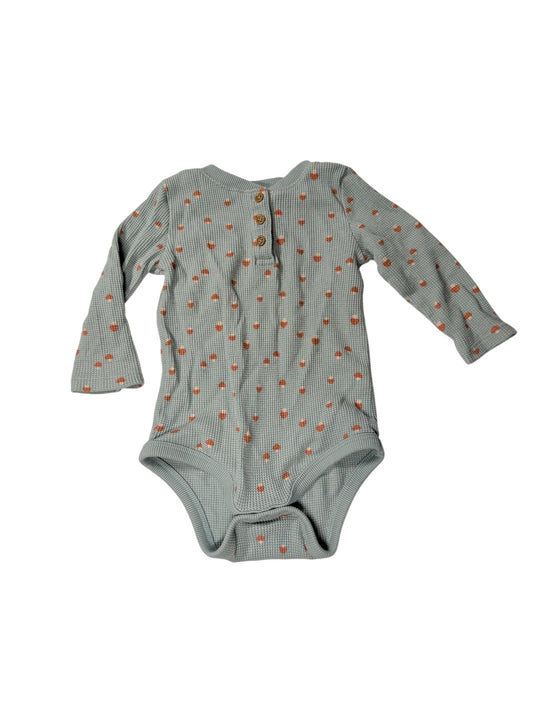 Joe Fresh Mushroom Print Waffle Bodysuit 6-12M