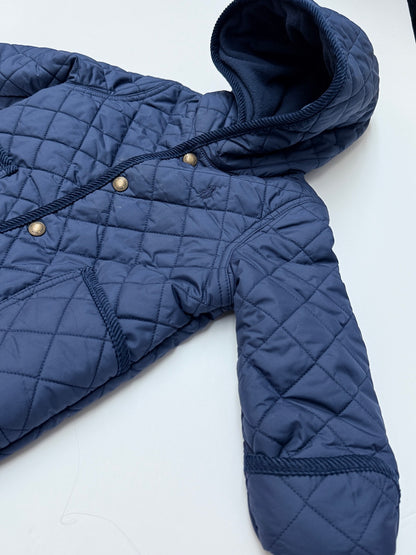 Ralph Lauren Navy Quilted Snowsuit 9M
