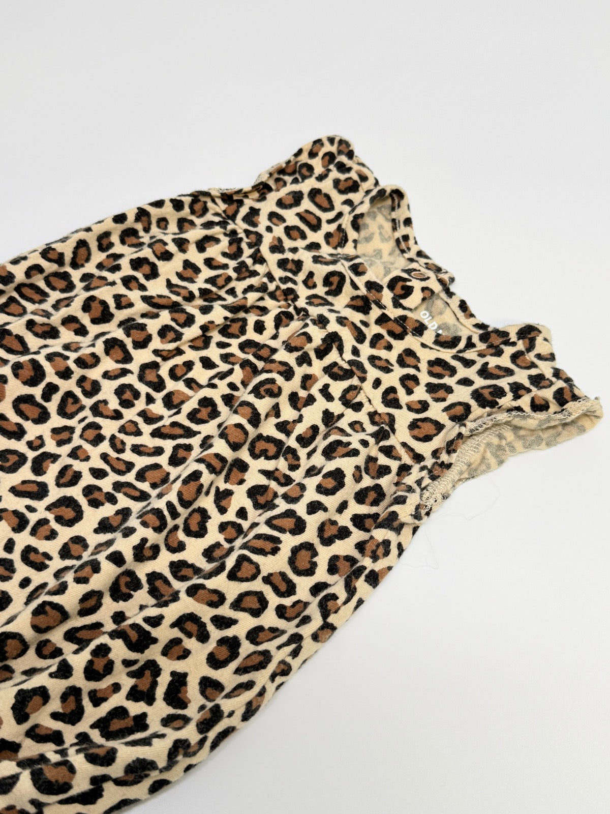 Old Navy Leopard Print Bubble Romper 3-6M