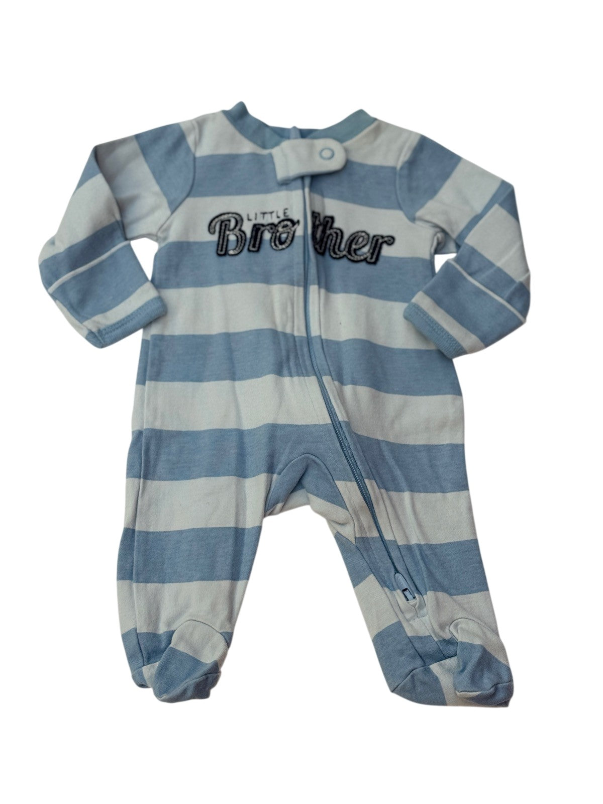 Little Brother Striped Footed Sleeper preemie