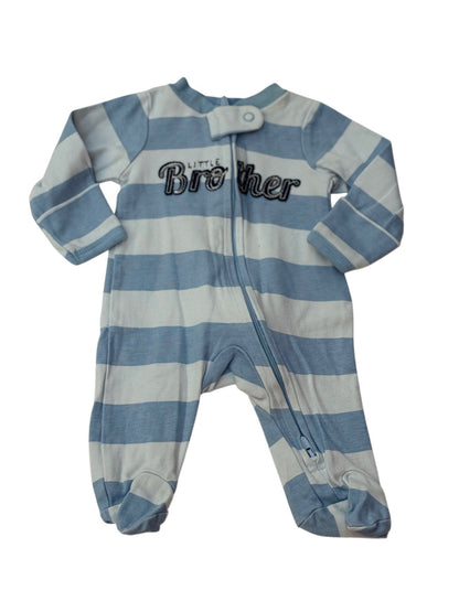 Little Brother Striped Footed Sleeper preemie