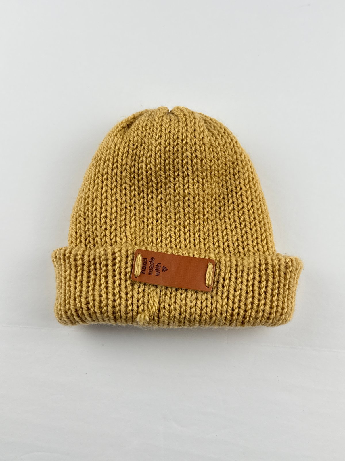 Handmade Mustard Knit Beanie 1-4Y