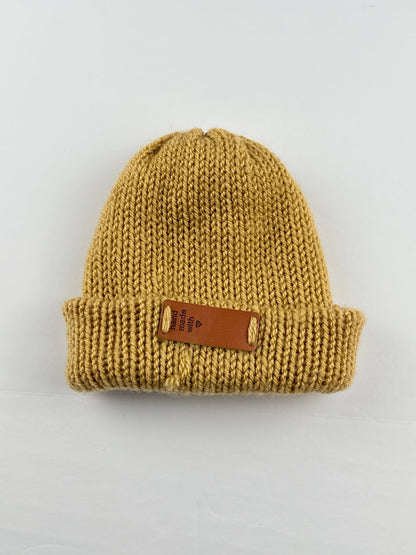 Handmade Mustard Knit Beanie 1-4Y