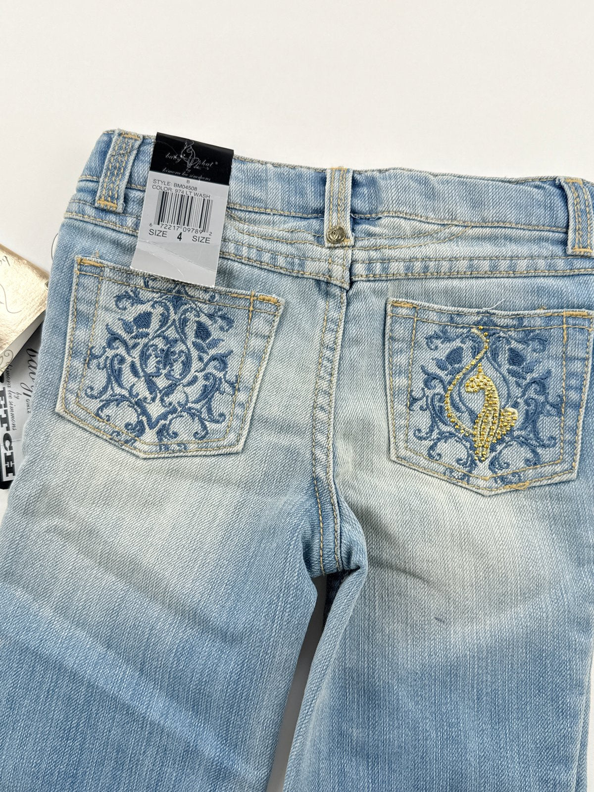 NWT - Baby Phat Girlz Light Wash Capri Jeans Size 4