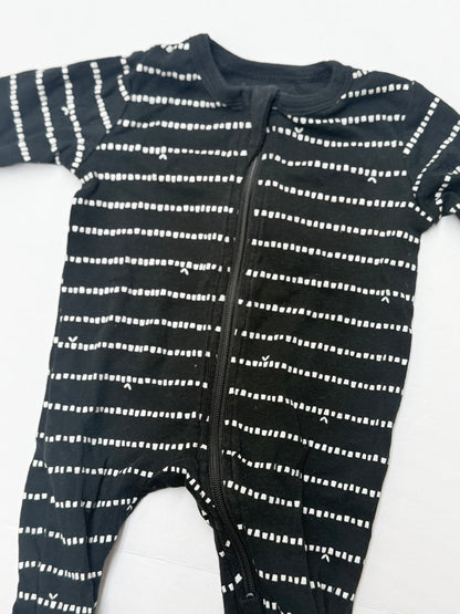 Petit Lem Striped Zip Sleeper NB
