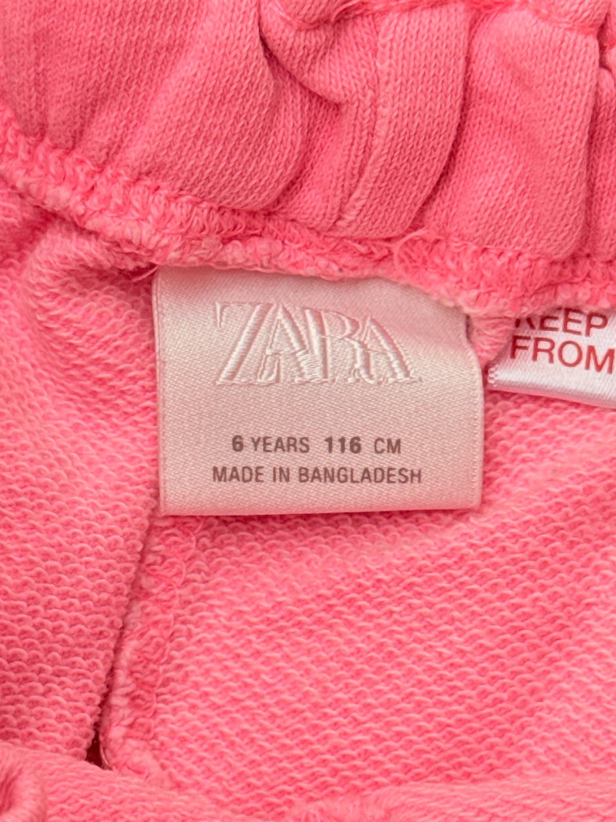 Zara Neon Pink Sweat Shorts Size 6