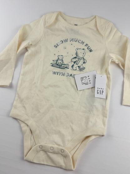 NWT - Baby Gap Snow Much Fun Bodysuit 6-12M