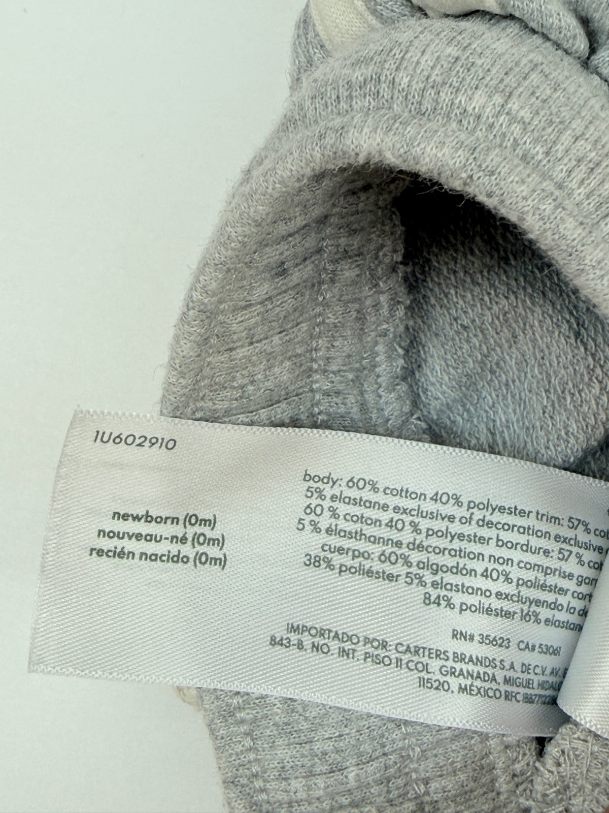 Carter's Gray Striped Jogger Pants Newborn