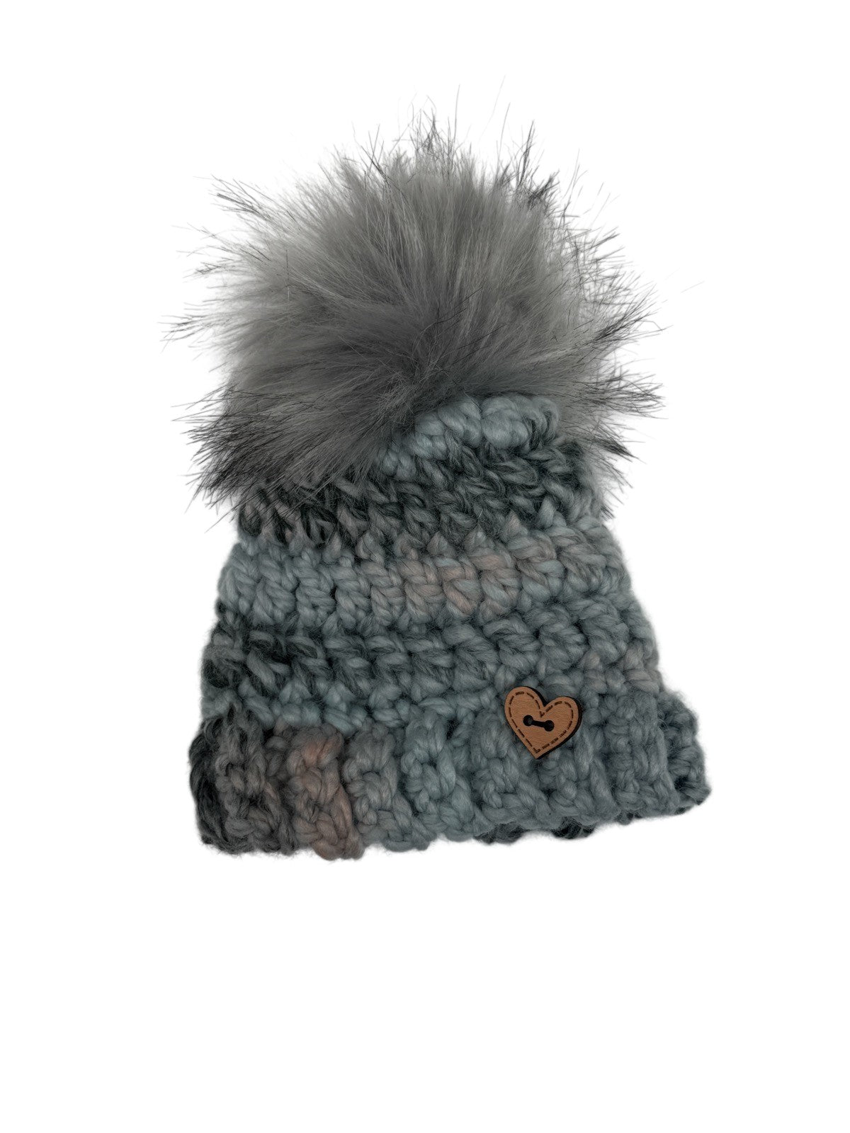 Handmade Knit Pom Pom Beanie Hat 0-6m