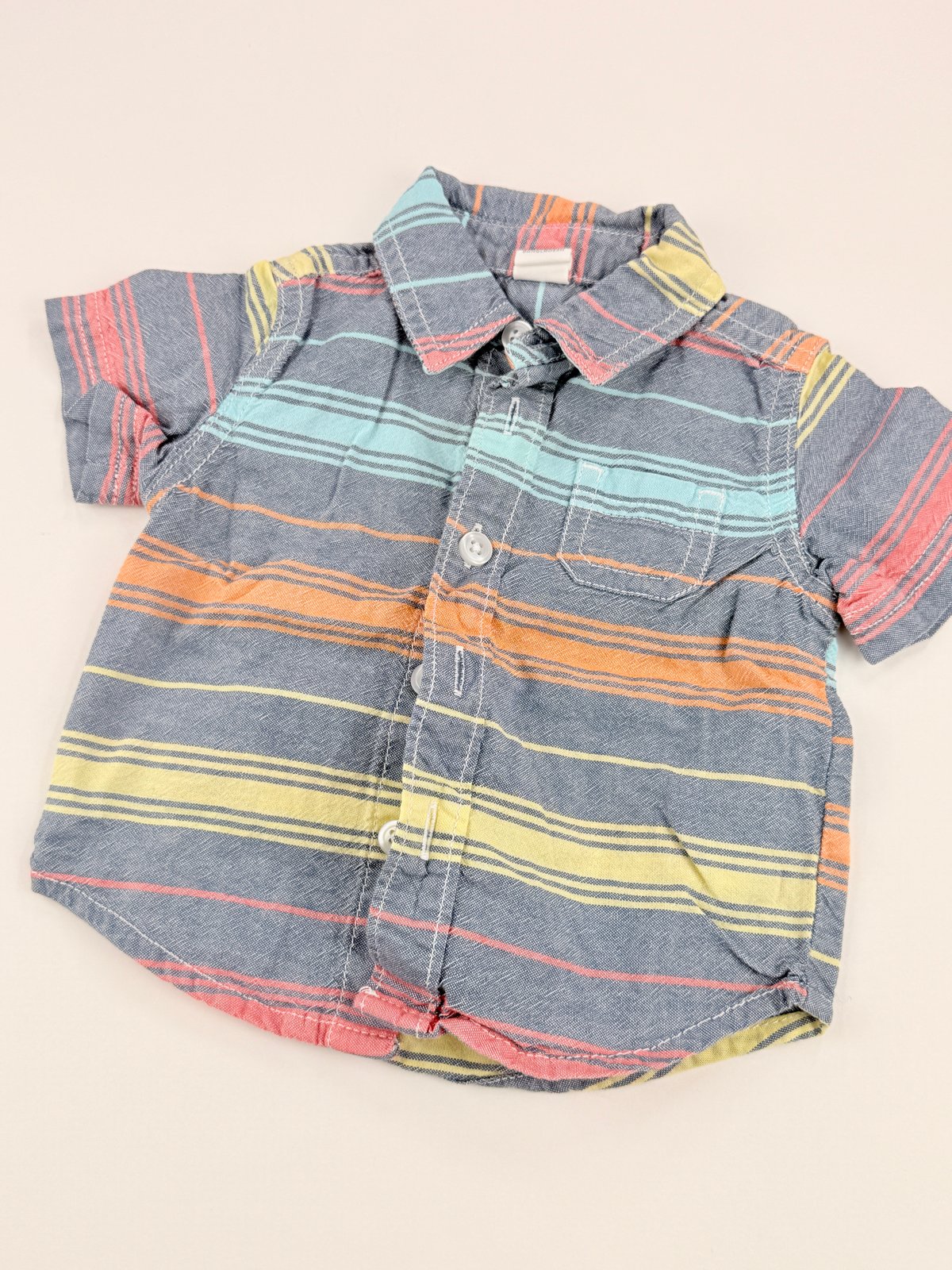 Old Navy Striped Button-Up Shirt 0-3M