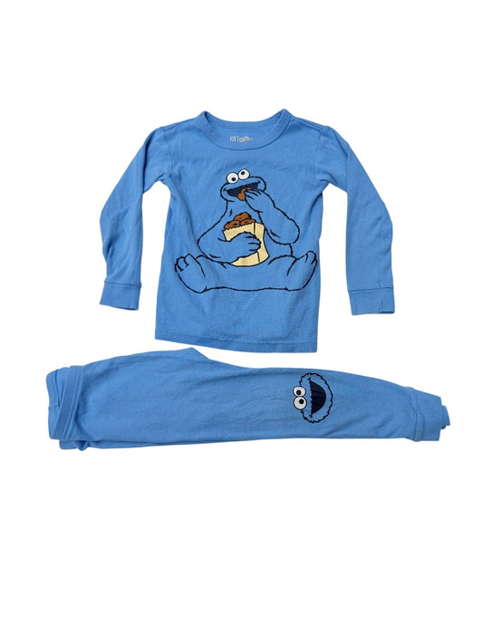 baby Gap Sesame Street Cookie Monster Pajamas 4T