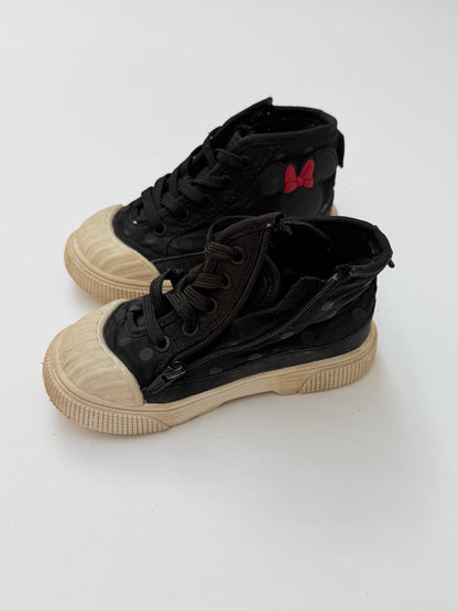 Zara Disney Minnie Mouse High-Top Sneakers Size 6