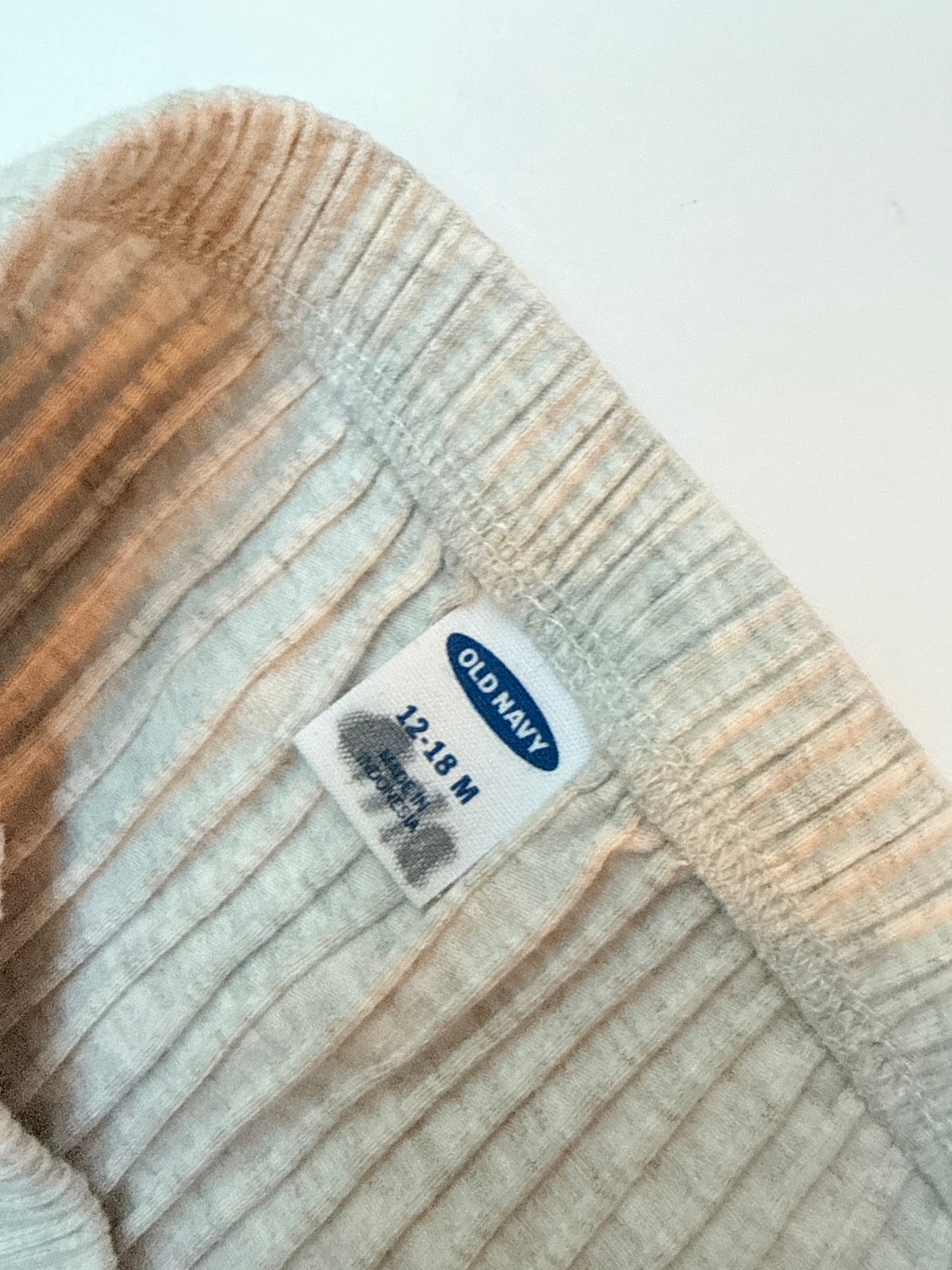 Old Navy Gray Ribbed Harem Pants 12-18M