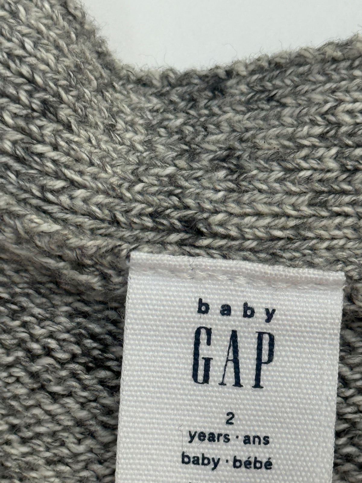 Baby Gap Gray Knit Cardigan Size 2T