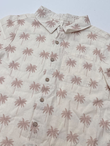 NWT - Rylee + Cru Palm Tree Button-Up Shirt 10-12