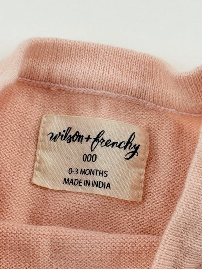 wilson + frenchy Peach Knit Set 0-3M
