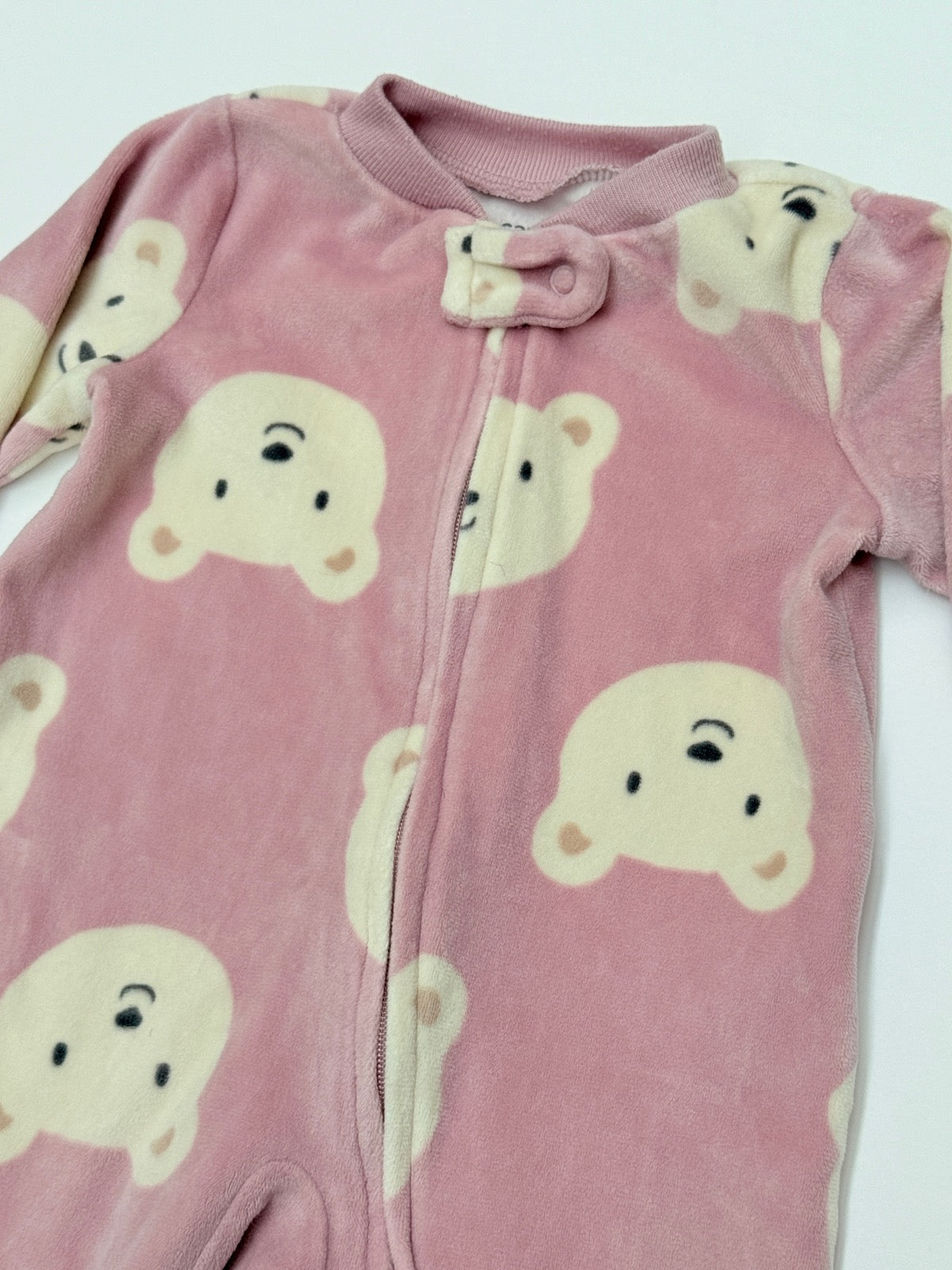 Carter's Bear Print Fleece Footed Sleeper 3M