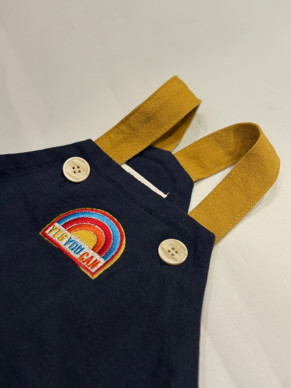 Blackbean Navy Rainbow Romper Size 6-12m