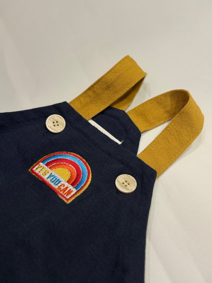 Blackbean Navy Rainbow Romper Size 6-12m