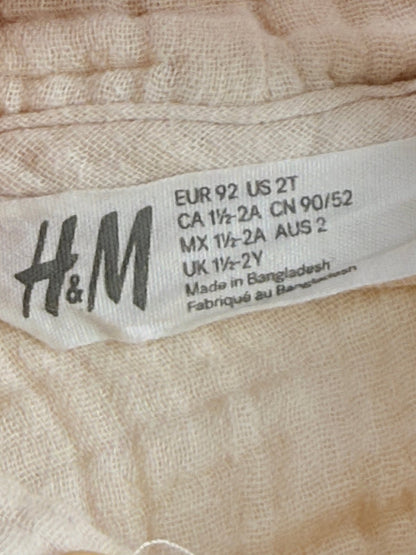 H&M Cream Muslin Hoodie Size 2T