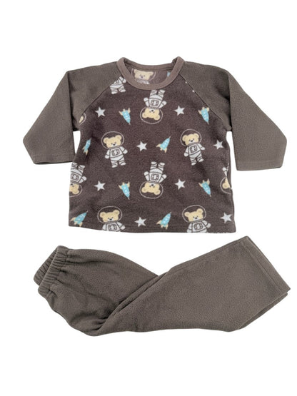 Nishimatsuya Astronaut Bear Fleece Pajamas Size 12-18M