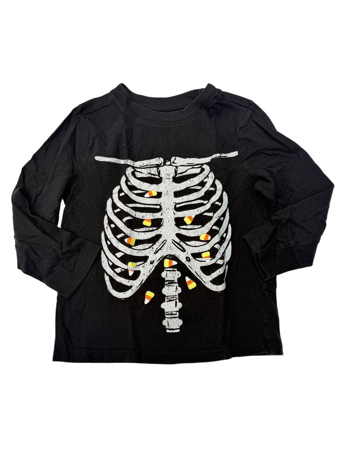 Old Navy Skeleton Candy Corn Long Sleeve T-Shirt 4T