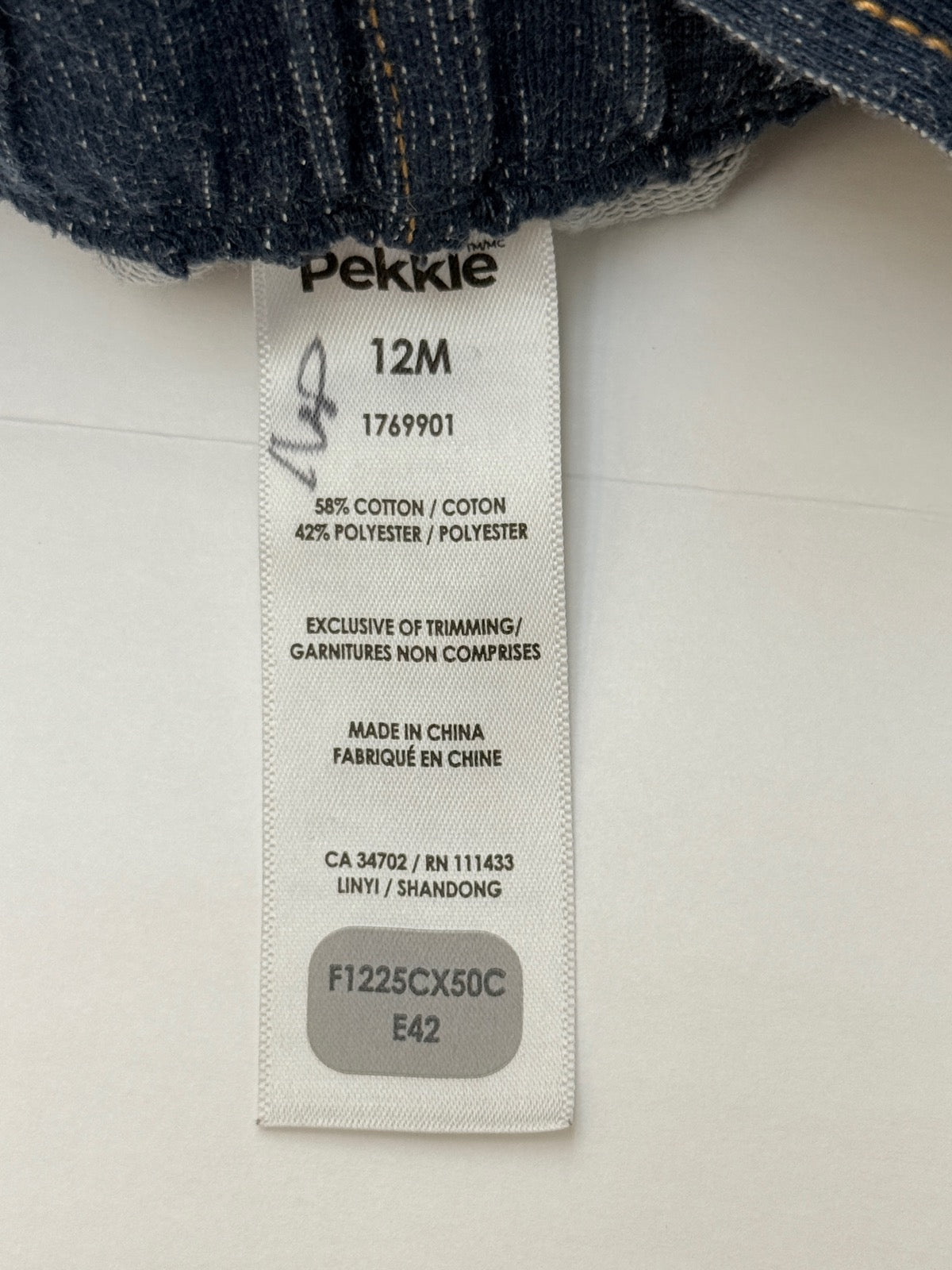 Pekkle Denim Helicopter Overall Romper 12M