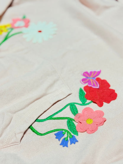 Mini Boden Floral Hoodie 6-7Y
