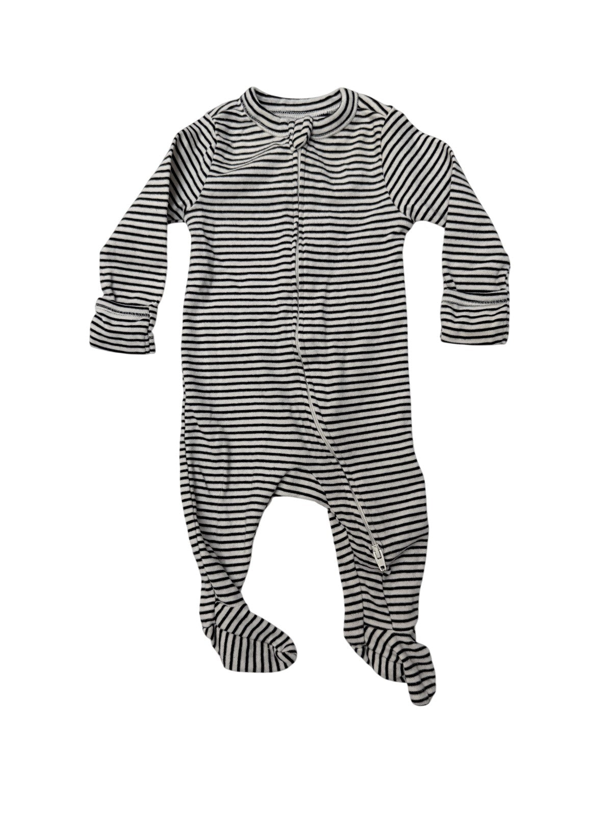 Old Navy Striped Zip Footed Sleeper 0-3M